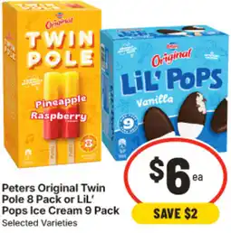IGA Peters Original Twin Pole or LiL' Pops Ice Cream offer