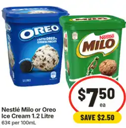IGA Nestlé Milo or Oreo Ice Cream offer