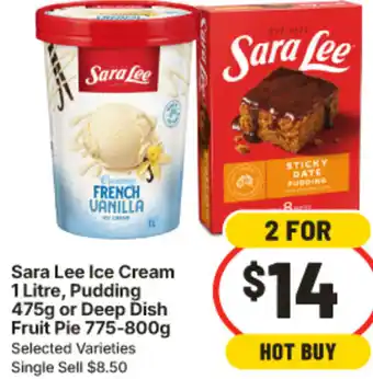 IGA Sara Lee Ice Cream, Pudding or Deep Dish Fruit Pie offer