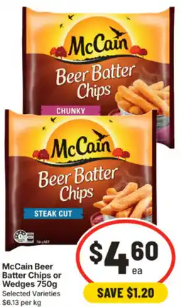 IGA McCain Beer Batter Chips or Wedges offer