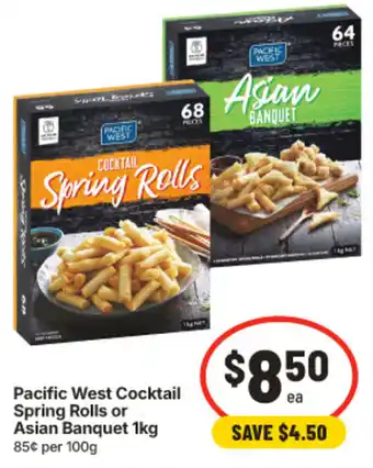 IGA Pacific West Cocktail Spring Rolls or Asian Banquet offer