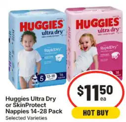IGA Huggies Ultra Dry or SkinProtect Nappies offer