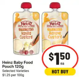 IGA Heinz Baby Food Pouch offer