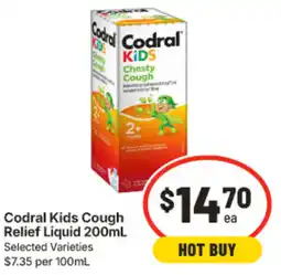 IGA Codral Kids Cough Relief Liquid offer