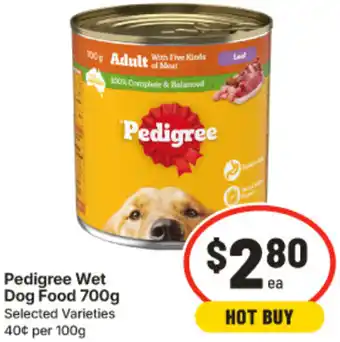 IGA Pedigree Wet Dog Food offer