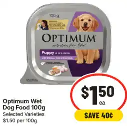 IGA Optimum Wet Dog Food offer