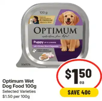 IGA Optimum Wet Dog Food offer