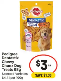 IGA Pedigree Dentastix Chewy Chunx Dog Treats offer