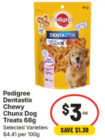IGA Pedigree Dentastix Chewy Chunx Dog Treats offer