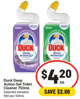 IGA Duck Deep Action Gel Toilet Cleaner offer