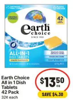 IGA Earth Choice All in 1 Dish Tablets offer