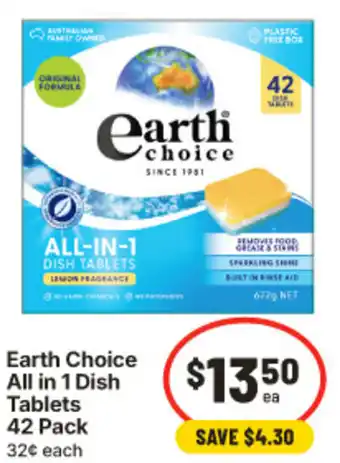 IGA Earth Choice All in 1 Dish Tablets offer