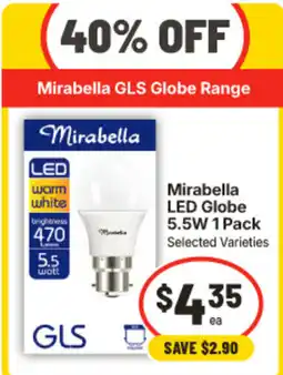 IGA Mirabella LED Globe 5.5W offer