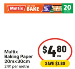 IGA Multix Baking Paper offer