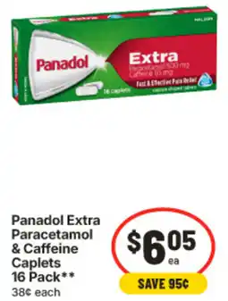 IGA Panadol Extra Paracetamol & Caffeine Caplets offer