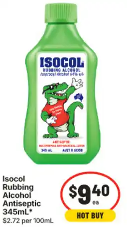 IGA Isocol Rubbing Alcohol Antiseptic offer