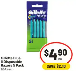 IGA Gillette Blue Il Disposable Razors offer