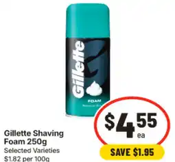IGA Gillette Shaving Foam offer