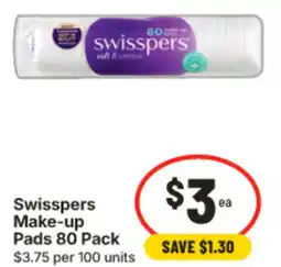 IGA Swisspers Make-up Pads offer