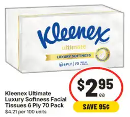 IGA Kleenex Ultimate Luxury Softness Facial Tissues 6 Ply offer