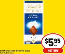 IGA Lindt Chocolate Block offer