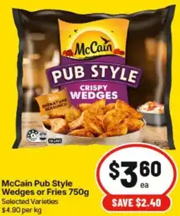 IGA McCain Pub Style Wedges or Fries offer