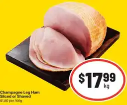 IGA Champagne Leg Ham Sliced or Shaved offer