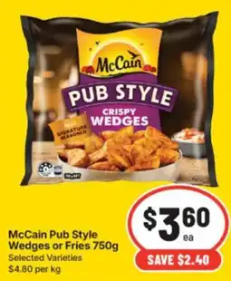 IGA McCain Pub Style Wedges or Fries offer