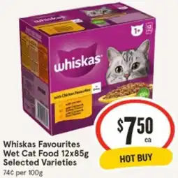 IGA Whiskas Favourites Wet Cat Food offer