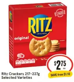 IGA Ritz Crackers offer