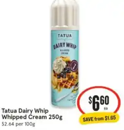 IGA Tatua Dairy Whip Whipped Cream offer