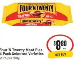 IGA Four 'N Twenty Meat Pies offer