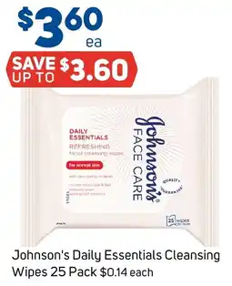 Foodland Johnson's Daily Essentials Cleansing Wipes offer