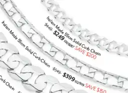 Angus & Coote Italian Made 55cm Solid Curb Chain offer