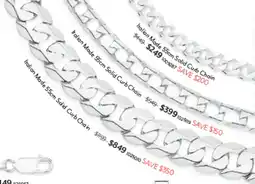 Angus & Coote Italian Made 55cm Solid Curb Chain offer