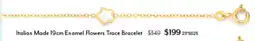 Angus & Coote Italian Made 19cm Enamel Flowers Trace Bracelet offer