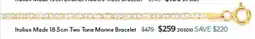Angus & Coote Italian Made 18.5cm Two Tone Marine Bracelet offer