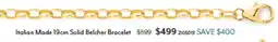 Angus & Coote Italian Made 19cm Solid Belcher Bracelet offer