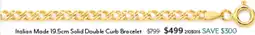 Angus & Coote Italian Made 19.5cm Solid Double Curb Bracelet offer