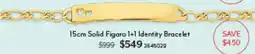 Angus & Coote 15cm Solid Figaro 1+1 Identity Bracelet offer