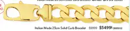 Angus & Coote Italian Made 23cm Solid Curb Bracelet offer