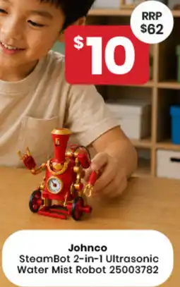 Toymate Johnco SteamBot 2-in-1 Ultrasonic Water Mist Robot offer
