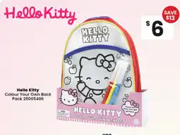 Toymate Hello Kitty Colour Your Own Back Pack offer