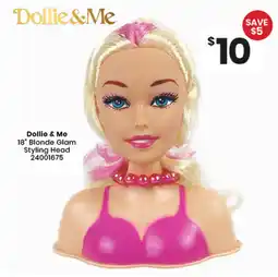 Toymate Dollie & Me 18 Blonde Glam Styling Head offer
