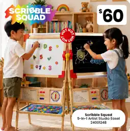 Toymate Scribble Squad 5-In-1 Artist Studio Easel offer