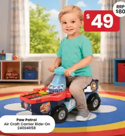 Toymate Paw Patrol Air Craft Carrier Ride-On offer