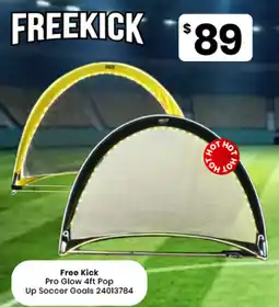 Toymate Free Kick Pro Glow 4ft Pop Up Soccer Goals offer