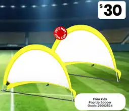 Toymate Free kick Pop Up Soccer Goals offer