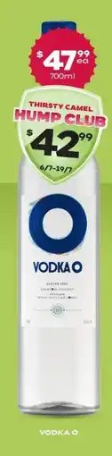 Thirsty Camel Vodka o offer