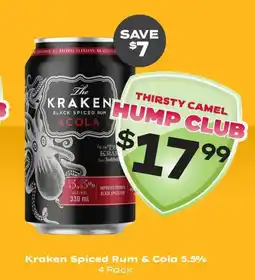 Thirsty Camel Kraken Spiced Rum & Cola 5.5% offer